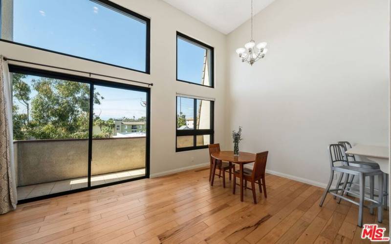 Light filled Dining/Living Area