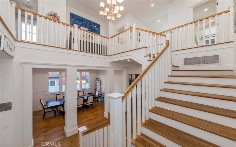 Expansive stairs, hallway