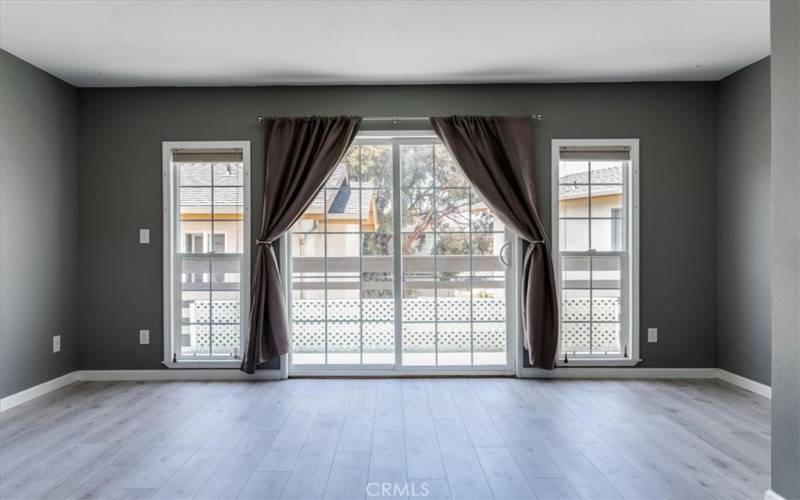 Living room on to private deck