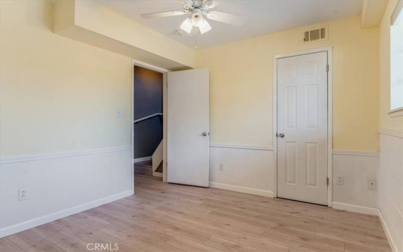 Bedroom looking into hallway