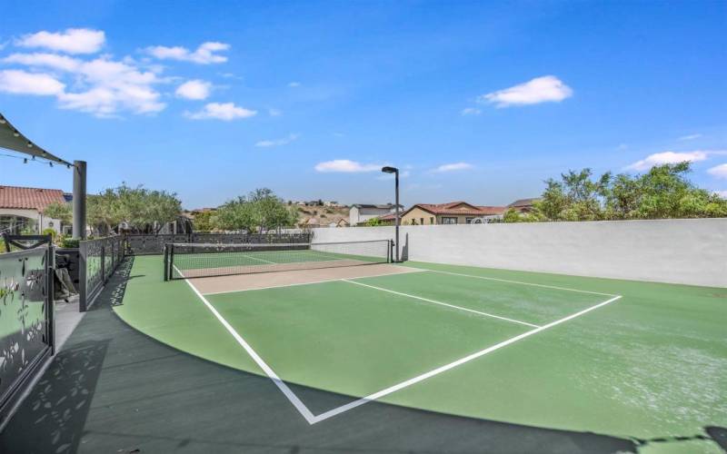 One of several pickleball courts for Auberge residents