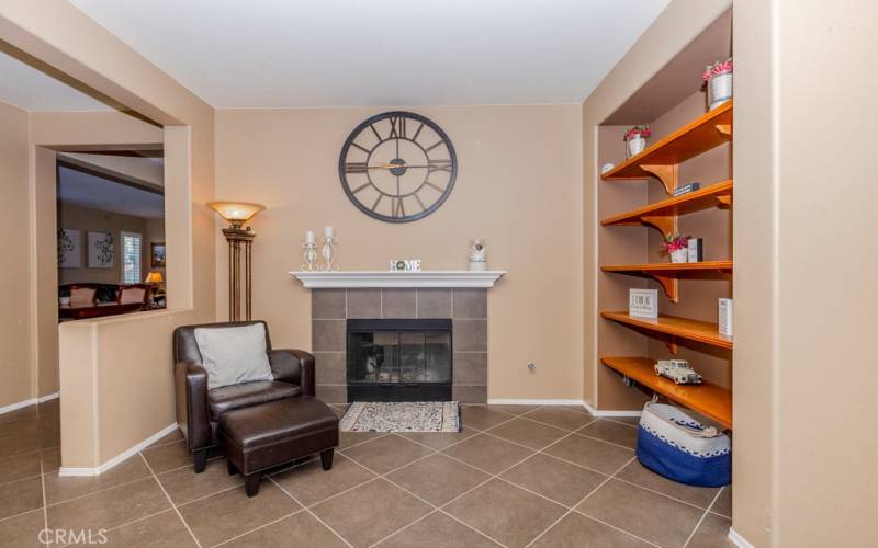 Fireplace / Reading nook off of family room