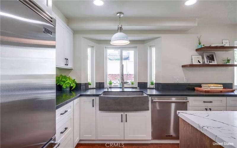 Kitchen with SS appliances