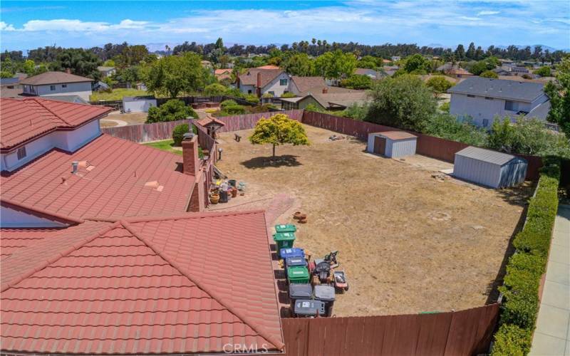 Aerial view of the second backyard.