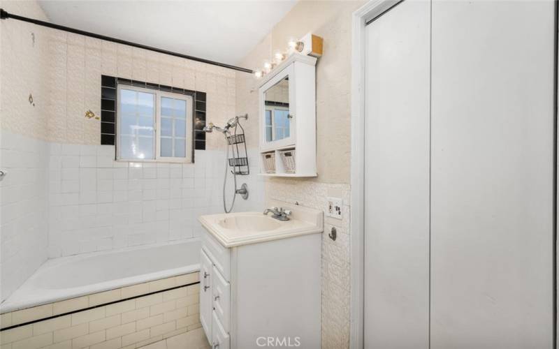 Closet in bathroom.