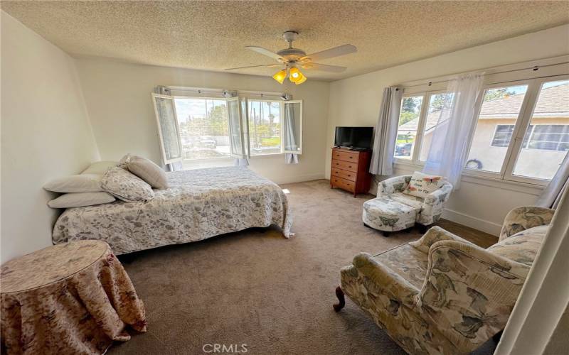 Bedroom with view of park