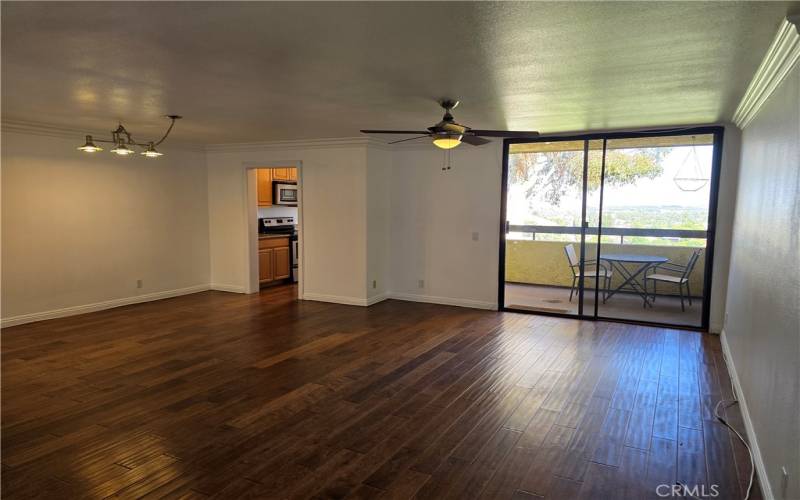 Living and dinning room area.