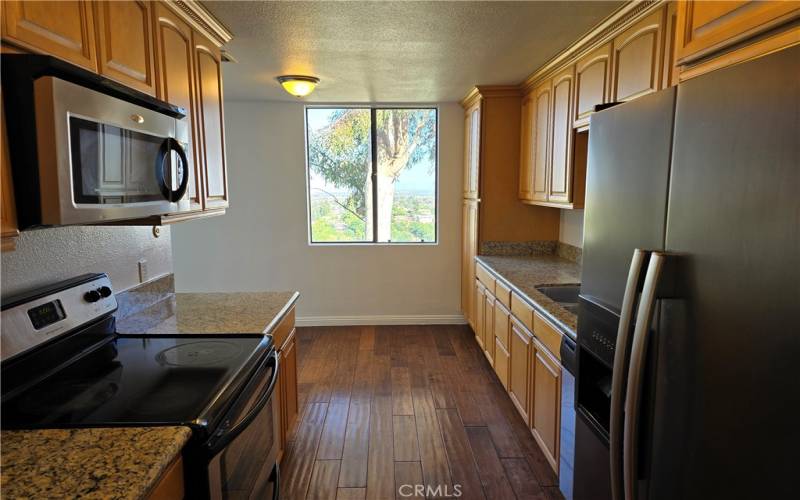 Kitchen with view.