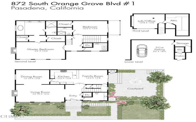 Floorplan 872 S Orange Grove Blvd #1