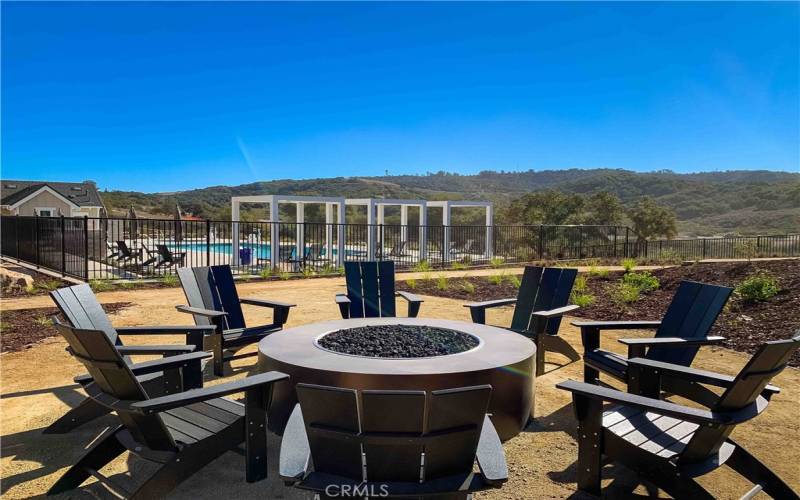 Outdoor firepit at the Summit Club.