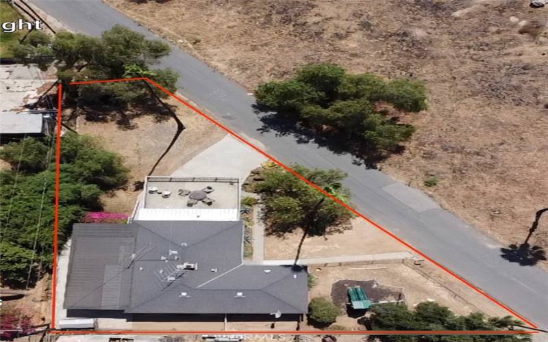 Property lines seen from above.