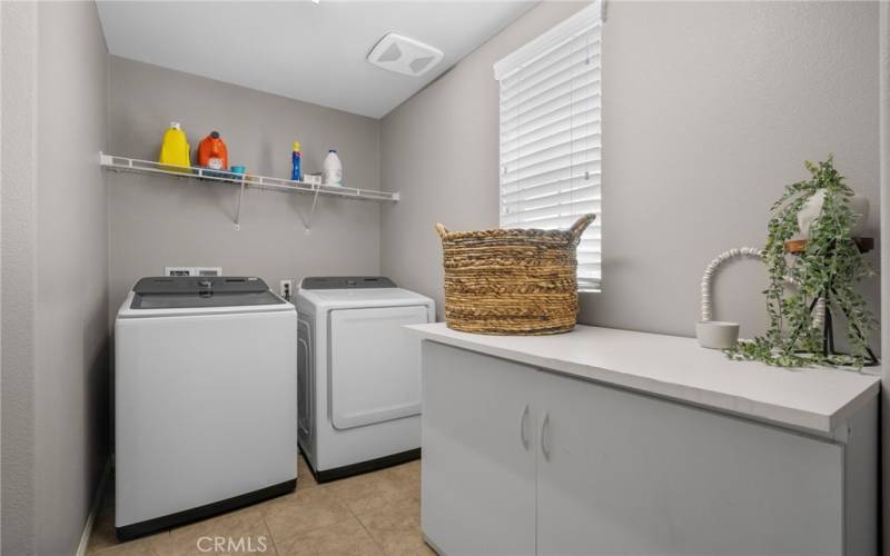 Large upstairs laundry room