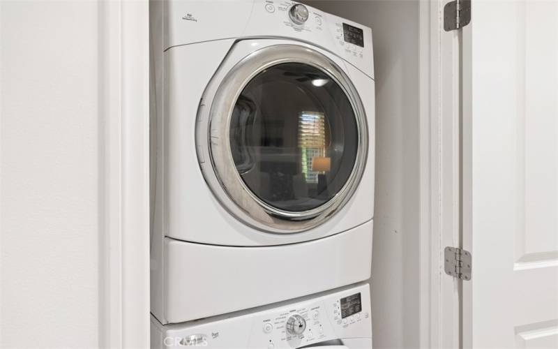Included stacked washer and dryer