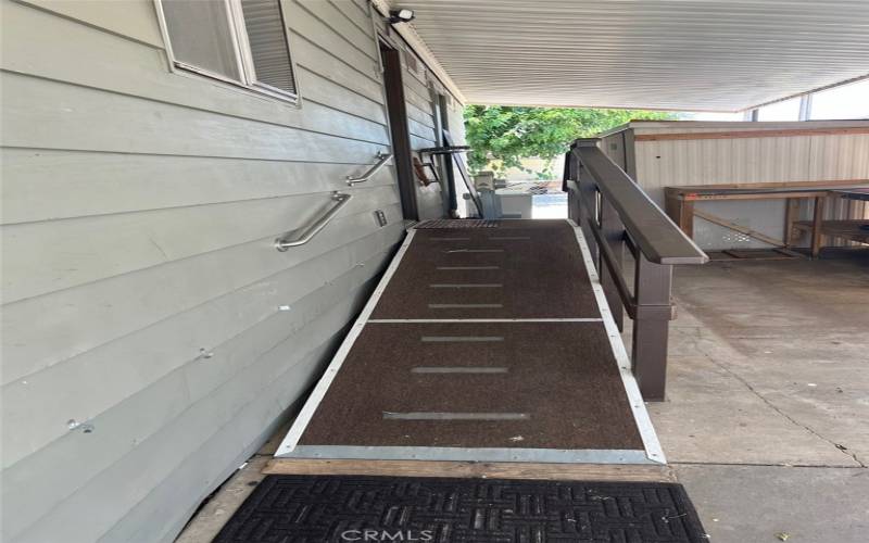 Nice ramp by carport