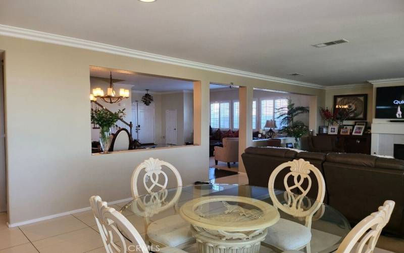 VIEW FROM KITCHEN TO FAMILY ROOM