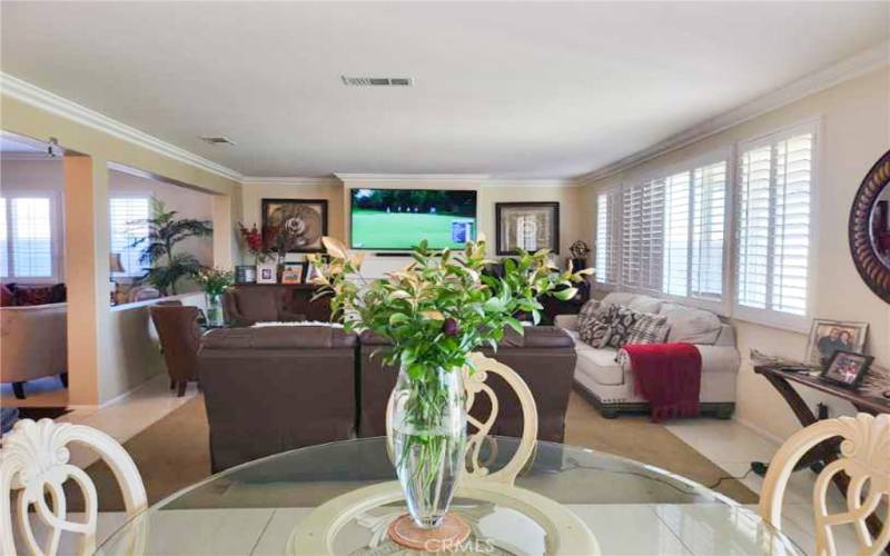 VIEW FROM KITCHEN TO FAMILY ROOM