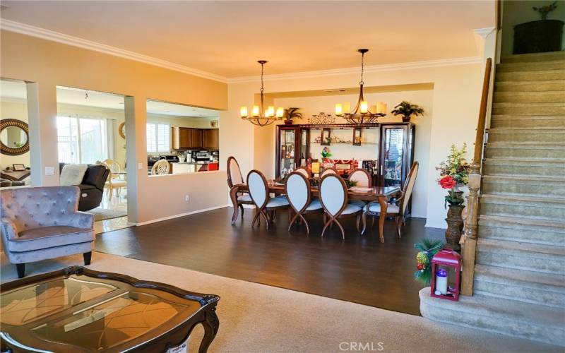 INVITING VIEW TO THE DINING AREA