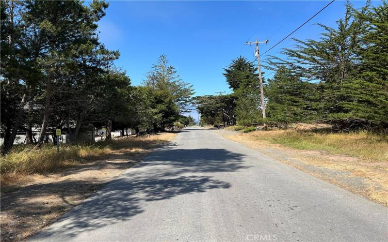 Looking West (towards ocean) down Warren Rd