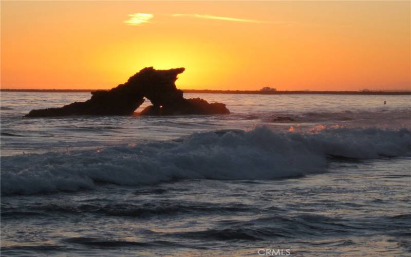 A beautiful sunset in Corona del Mar.