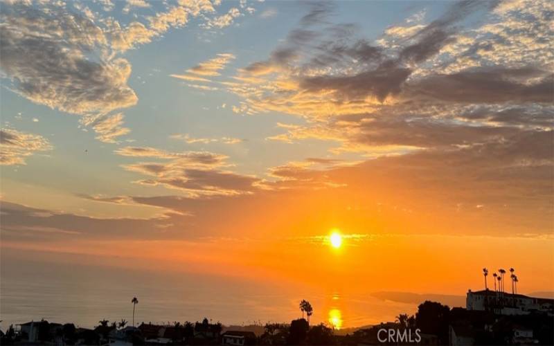 Beautiful sunsets. Ocean views from Palos Verdes to Point Loma, San Diego.