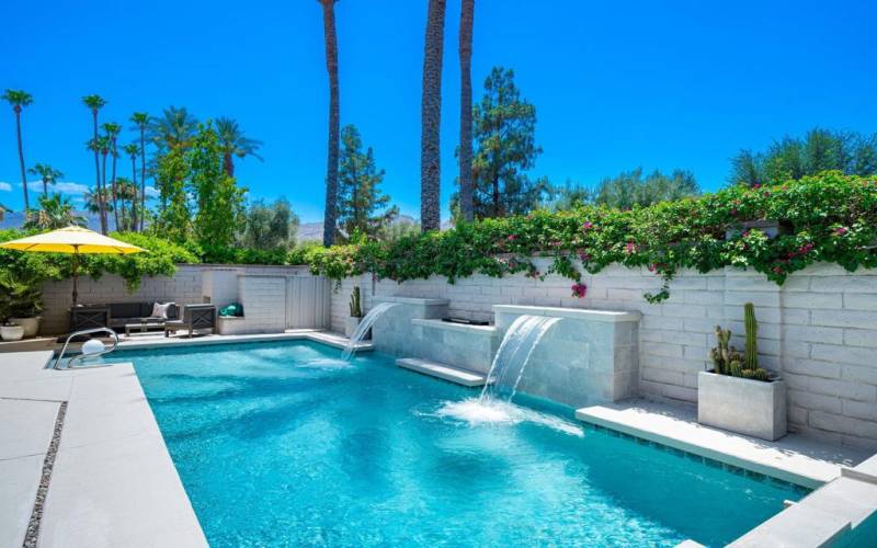 Private Pool with waterfall