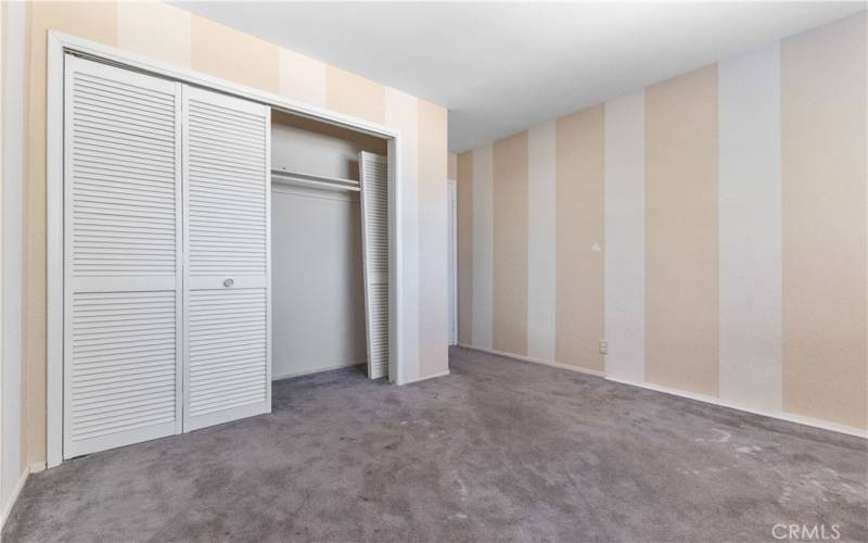 Complete with a large closet.