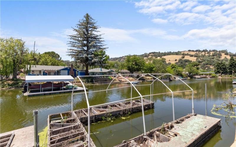 The boat dock has seen better days, but can provide inspiration for a future setup...