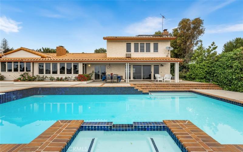 View of house from jacuzzi