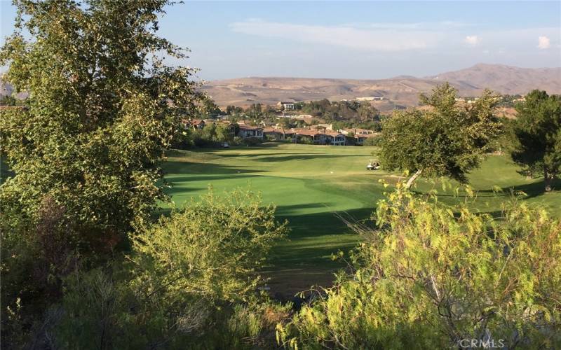 View from a Glen Ivy Golf's 13th fairway toward Trilogy's beautiful Duplex-style Condo Community at left,