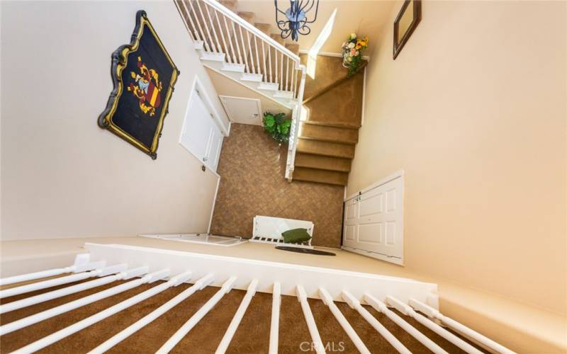 Welcome incoming Visitors or Guests from the open upstairs office. This is lower entry foyer door view.