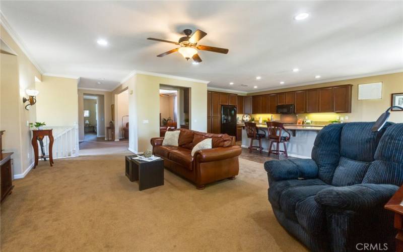 Nine-Foot ceilings throughout all living areas, add greatly to the spaciousness of the home