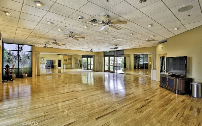 This spacious Dance and Exercise Room is also at Trilogy's Lake Center facility.