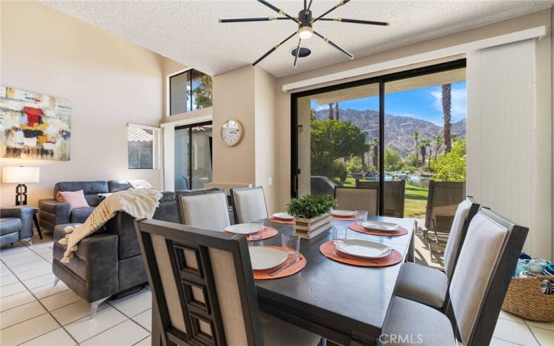 Family room opens to dining room