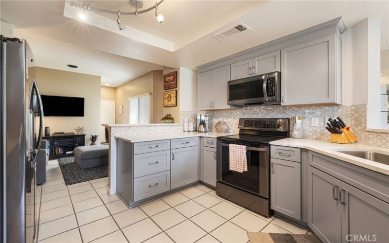 Large kitchen that opens to the Den and Dining Room