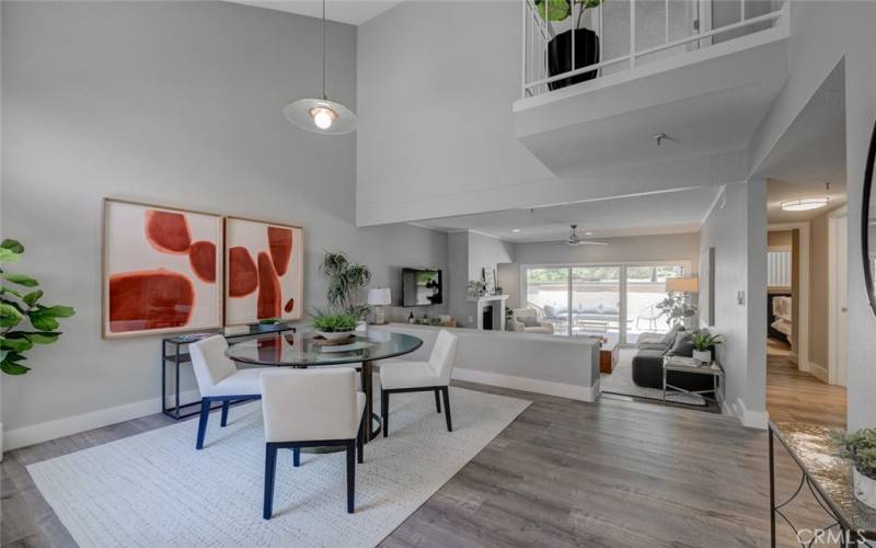 Vaulted Ceilings add charm and light.