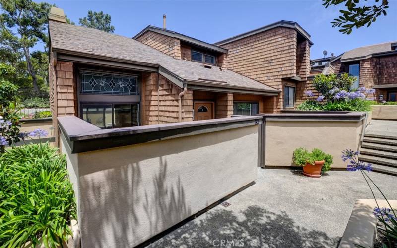 Wide, Landscaped Walkways between homes