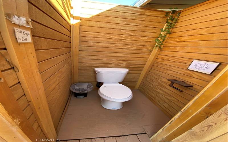 Additional outdoor toilets on the septic system.