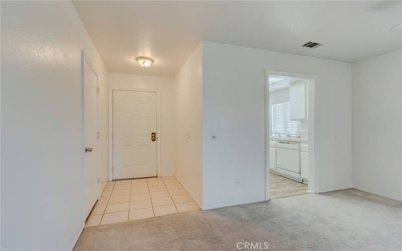 Entryway and kitchen