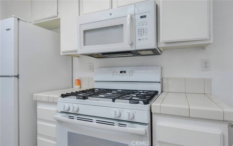 Kitchen stove and microwave