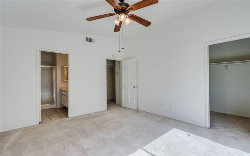 Primary bedroom toward hallway