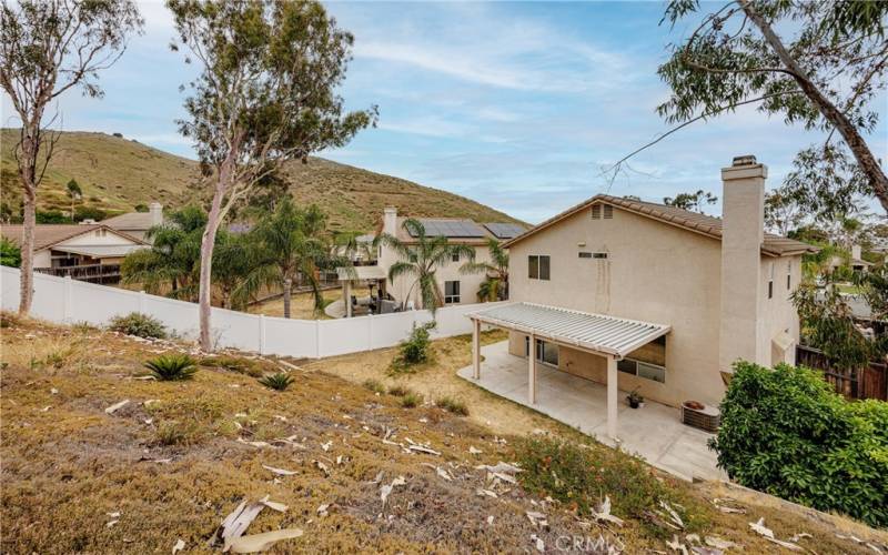 Back yard with view of the hills