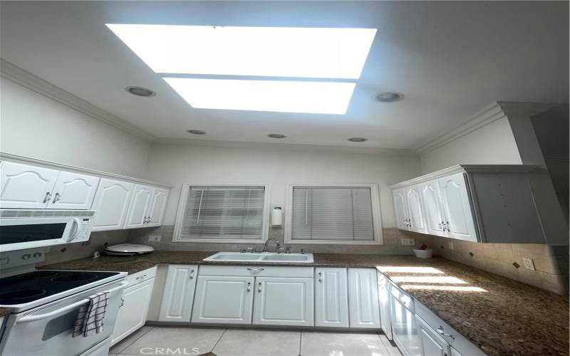  Very large skylight in the kitchen