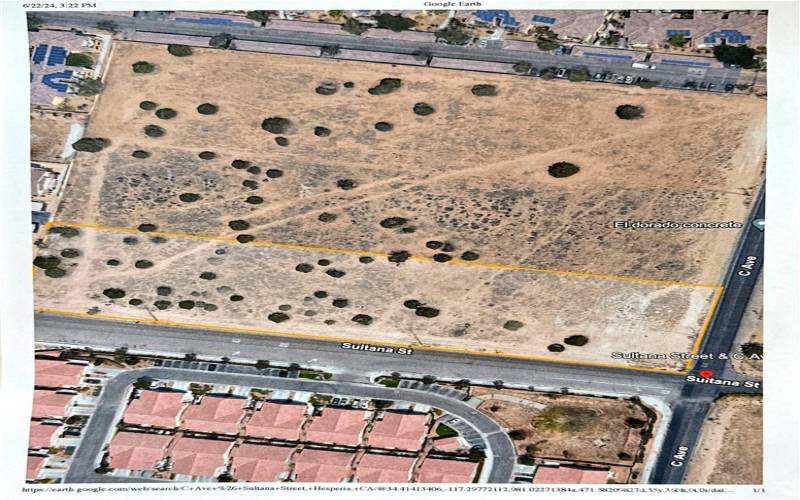 C Ave & Sultana Multi Family Corner Lot 2.75 Acres Dimensions 118 X 680 approx.