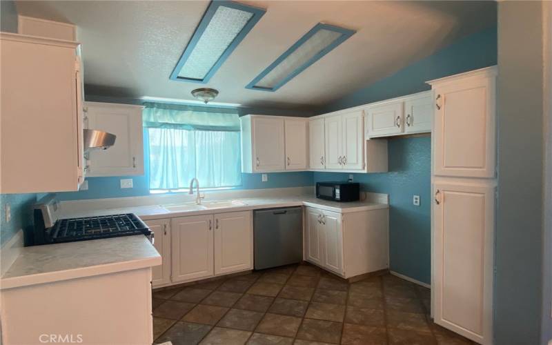 Kitchen with stainless steel appliances