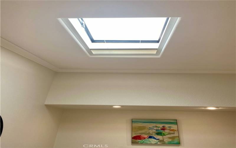 big skylight has a remote for the shade!