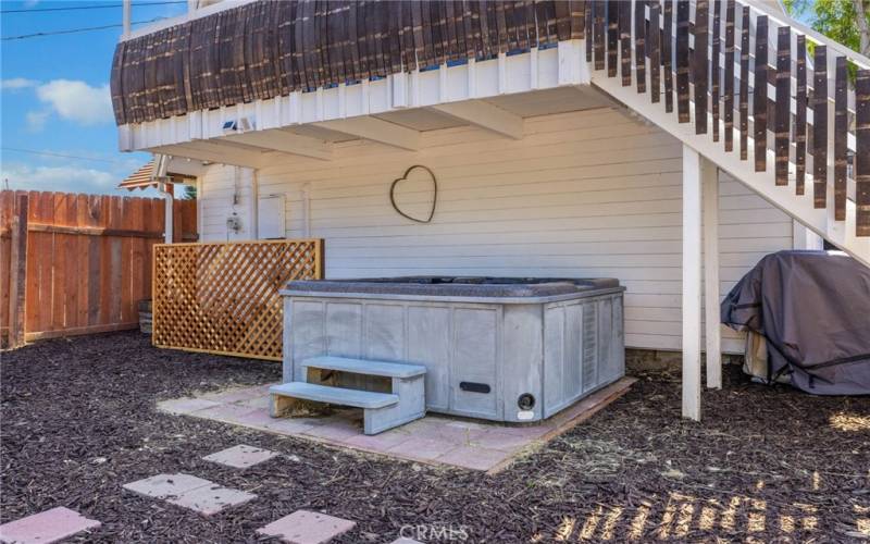On property hot tub is included in the sale.