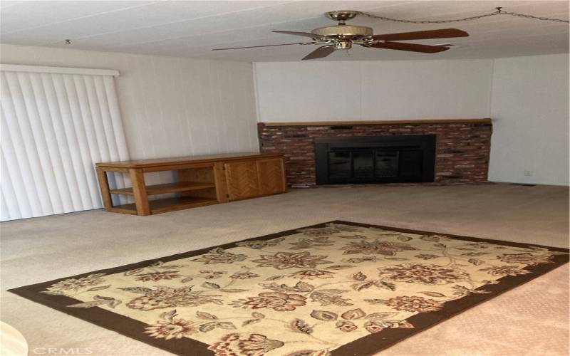 Family room with fireplace