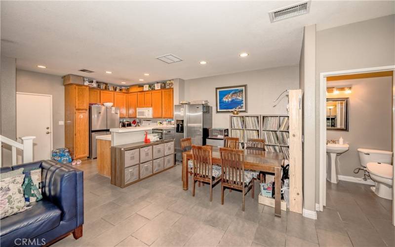 View of Dining Room & Kitchen