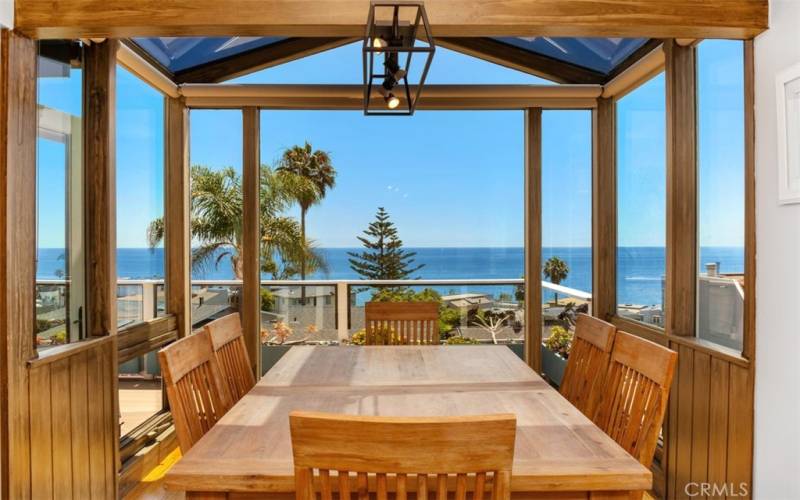 Enjoy sit down ocean views from the dining and living rooms.