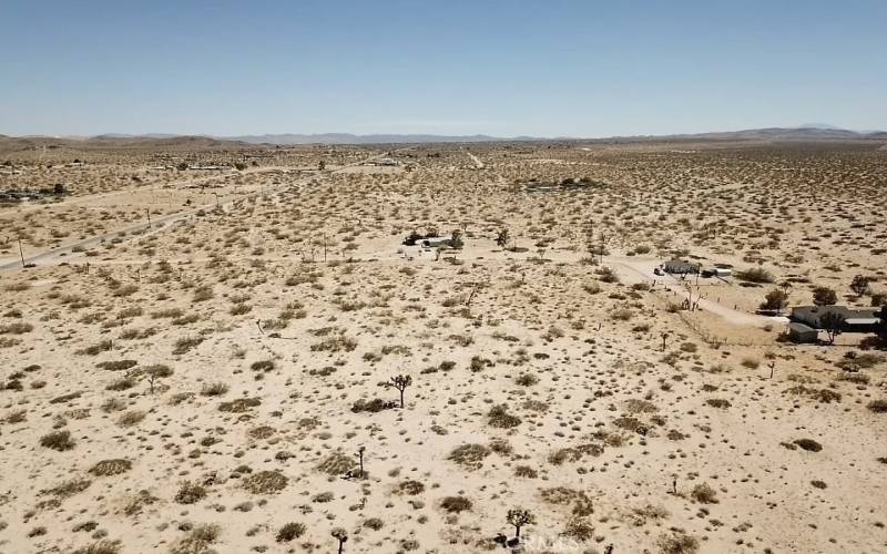 Aerial view facing south